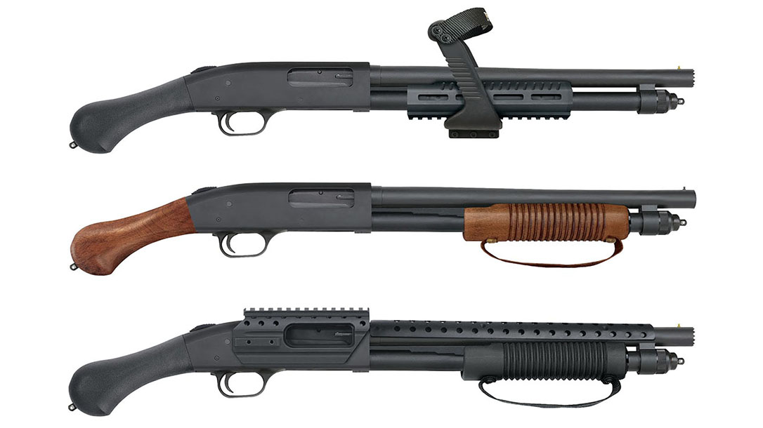 Mossberg 590 Shockwave series, 590 Nightstick, 590 Shock ‘N’ Saw, 590 Shockwave SPX