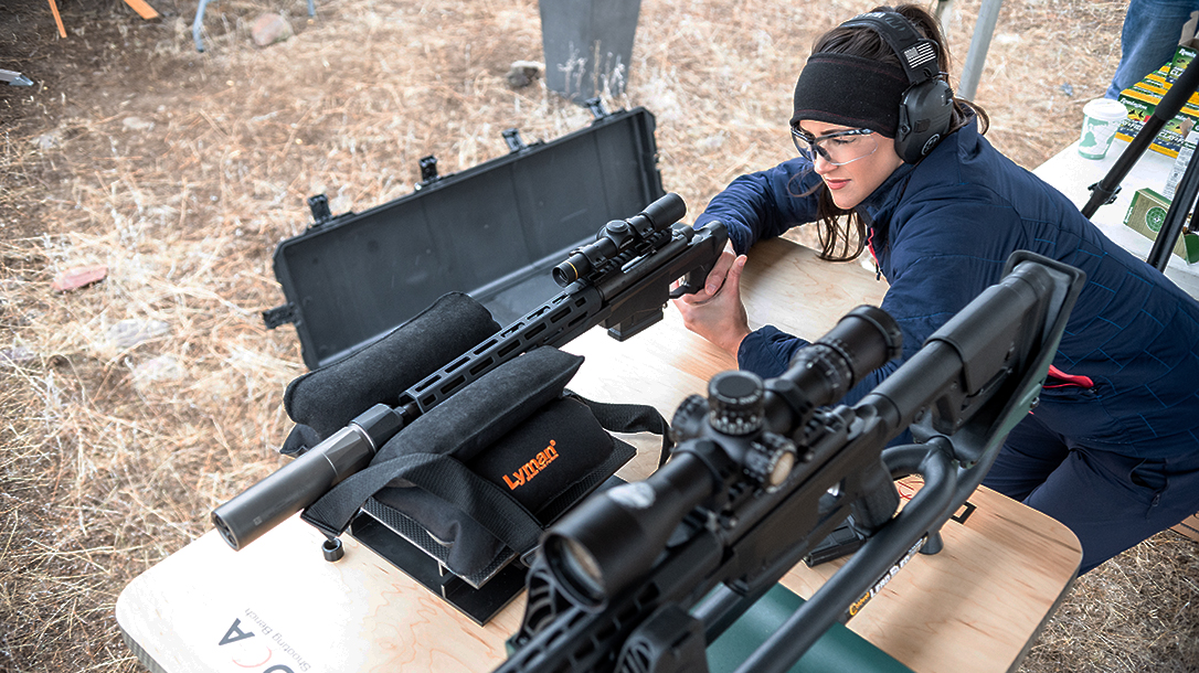 Remington Model 700CP Long-Range Pistol aiming