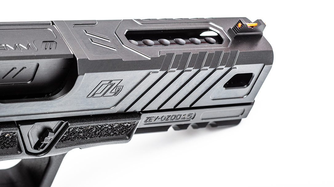 ZEV OZ9 Pistol, ZEV Technologies OZ9, pistol review, slide
