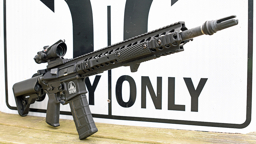 Motor City Gun Works Detroit Edition AR-15, sign