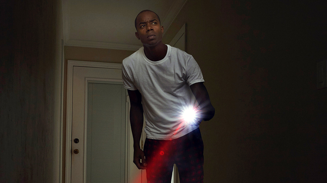 PepperBall LifeLite, Light, Laser, Pepper Spray Launcher, hallway