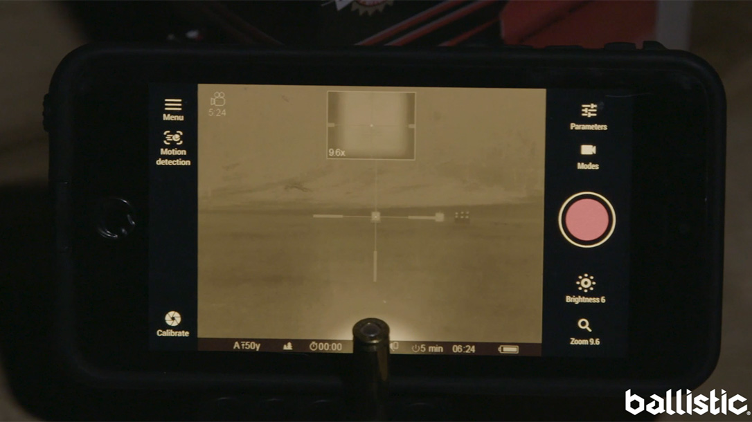 Pulsar Trail XP50 Thermal Riflescope, smartphone view