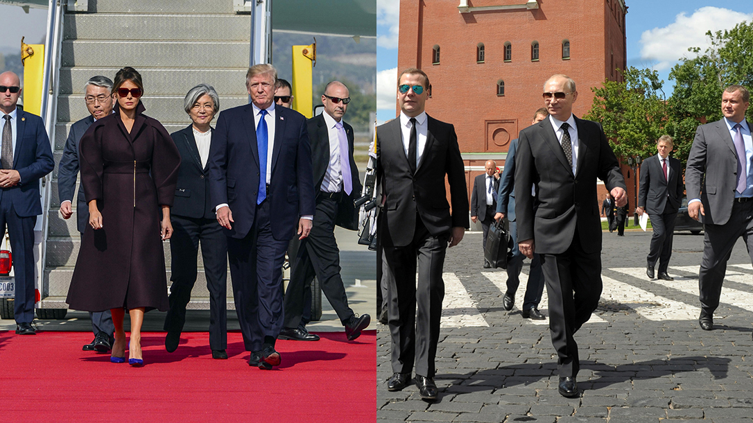 USA vs Russia protection teams, Donald Trump, Vladimir Putin