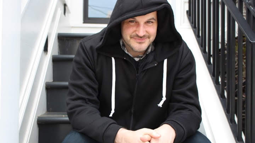 Wonder Hoodie, man, stairs