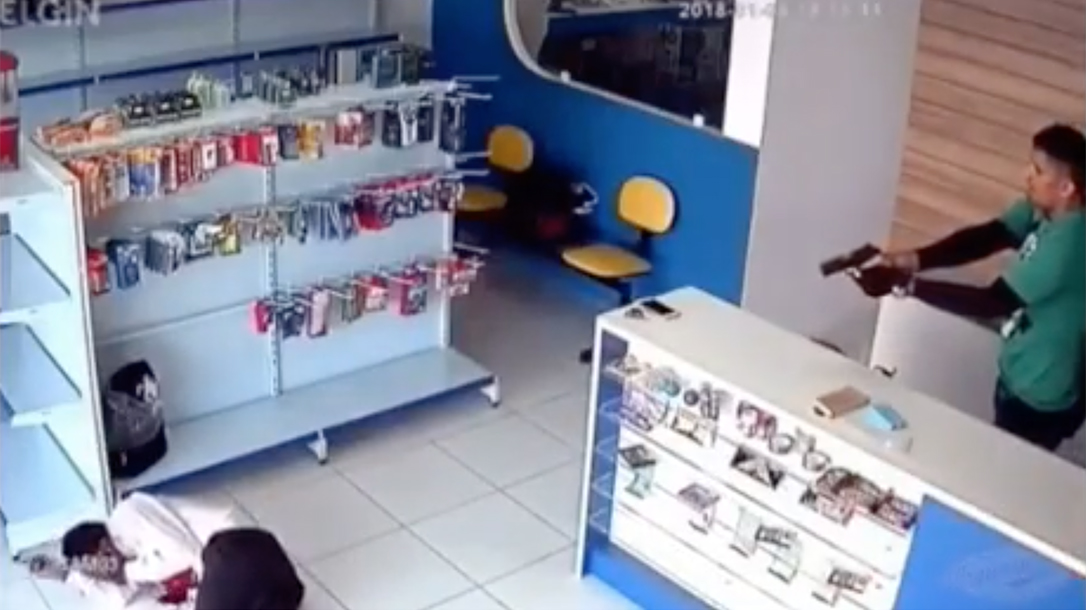 Armed Store Employee Shoots Robber, shooting