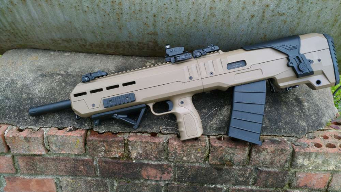 Inter Ordnance XB Bullpup Shotgun, IO XB Bullpup Shotgun, ground