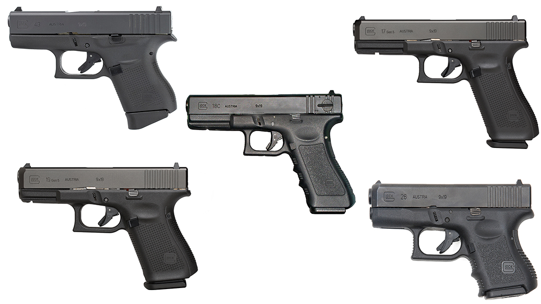 Best Glock Pistols of All-Time, Glock 19, Glock 17, Glock 43, Glock 18, Glock 26