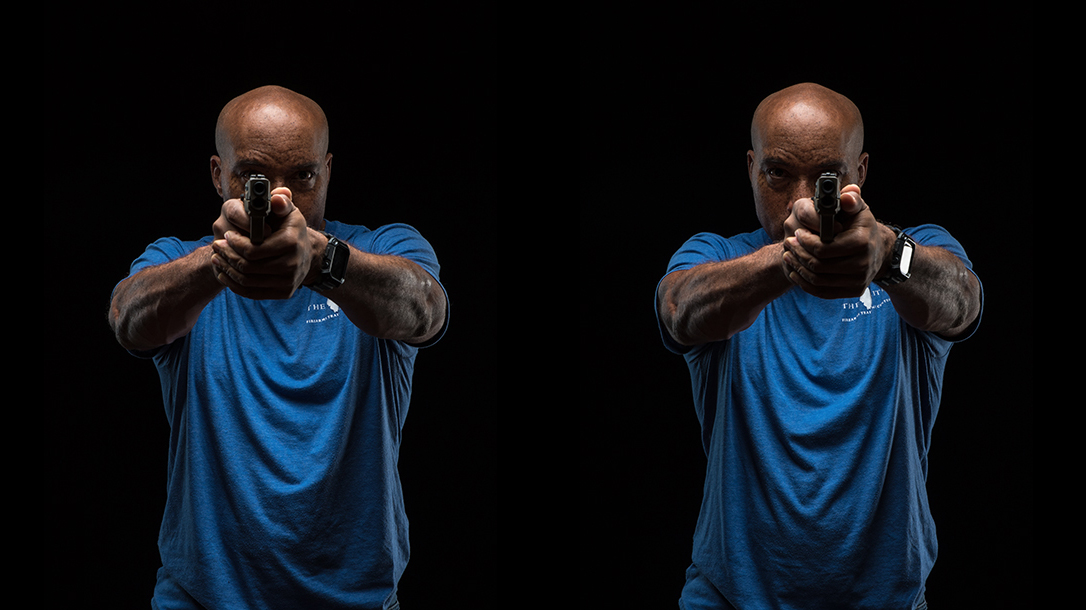 Cross-Eye Dominant Shooting, pistol