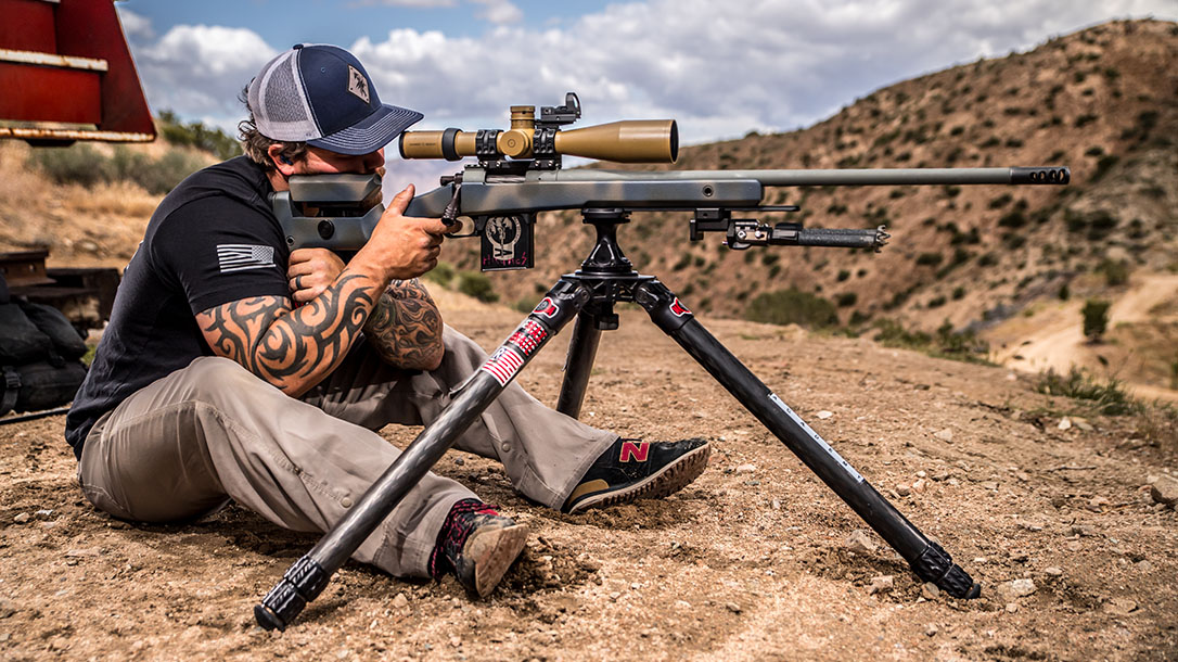 Shooting Tripod, precision shooting, sitting position