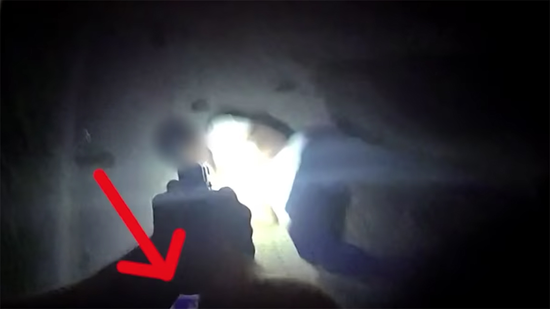 A Milwaukee officer shot and dropped a suspect with a purple pistol.