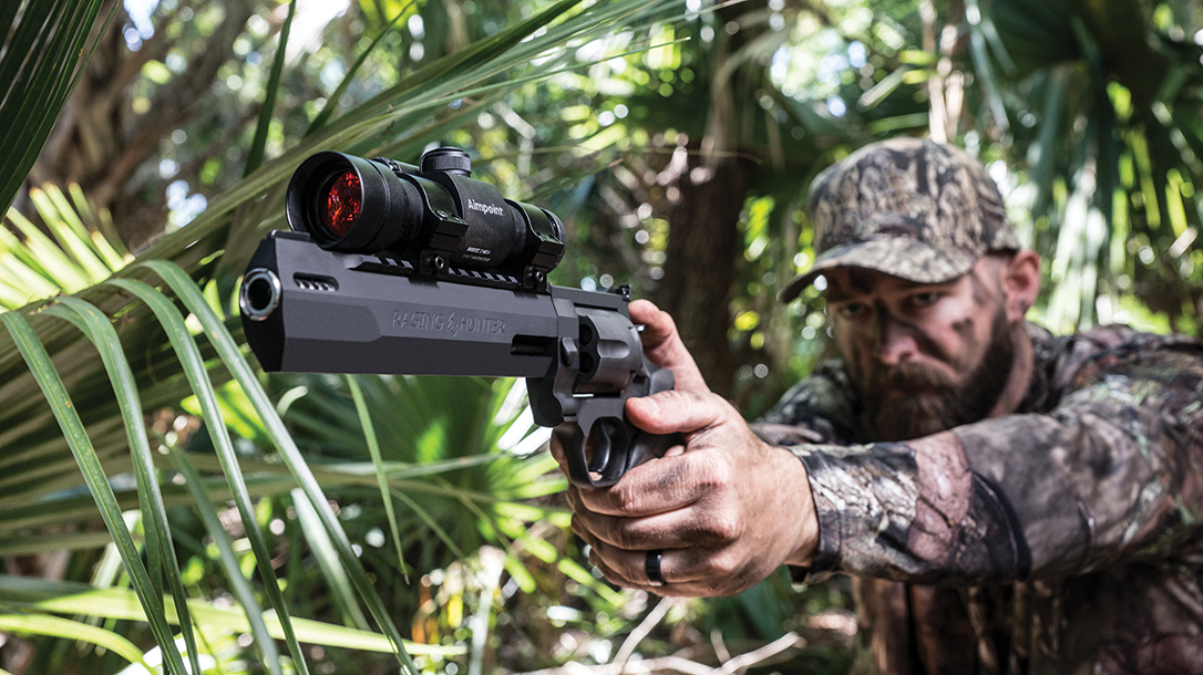 Equipped with a Picatinny rail, the Taurus Raging Hunter accommodates optics.