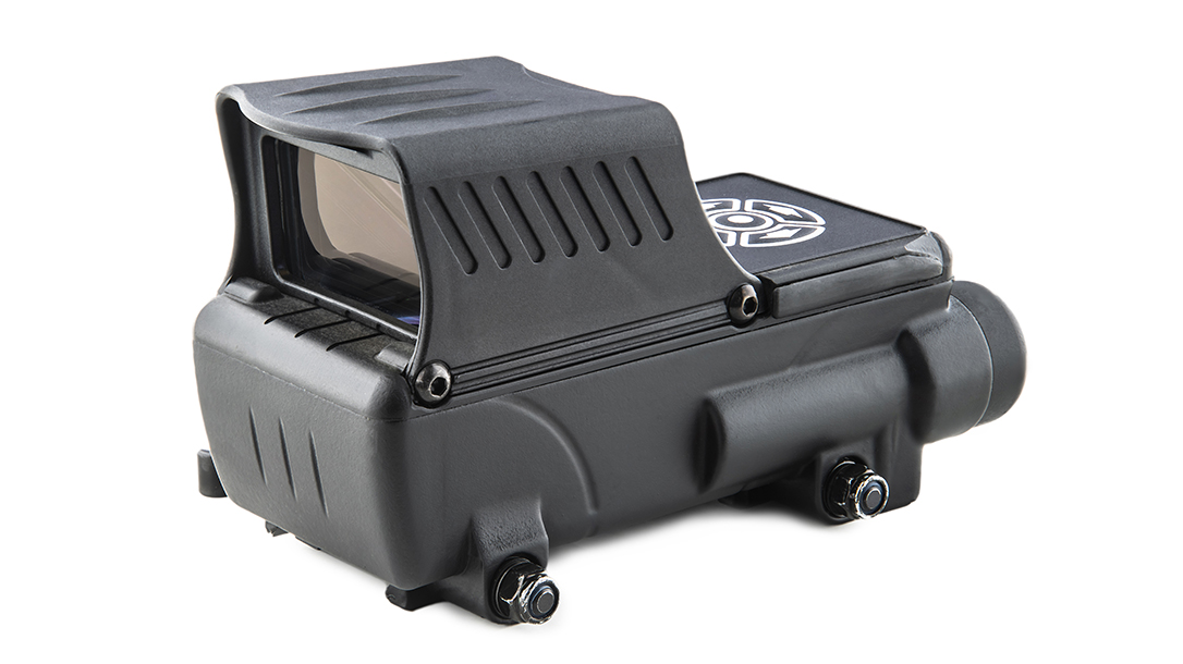 The sight recharges via USB.