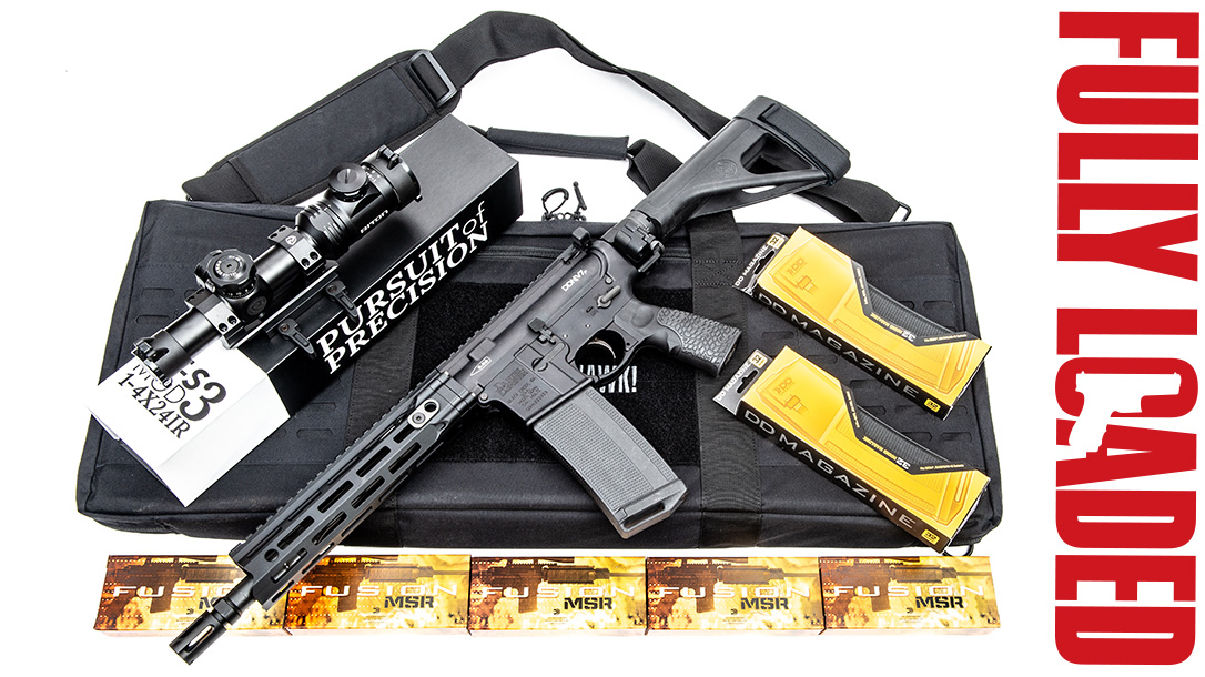 Daniel Defense DDM4V7 Pistol, fully loaded, side