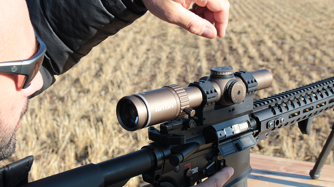 Riton X3 Tactix, Athlon Outdoors Rendezvous, dial