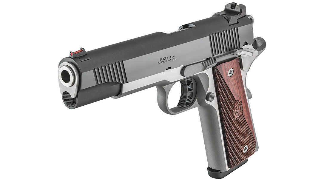 Fiber-optic front and white dot rear provide the sight picture.