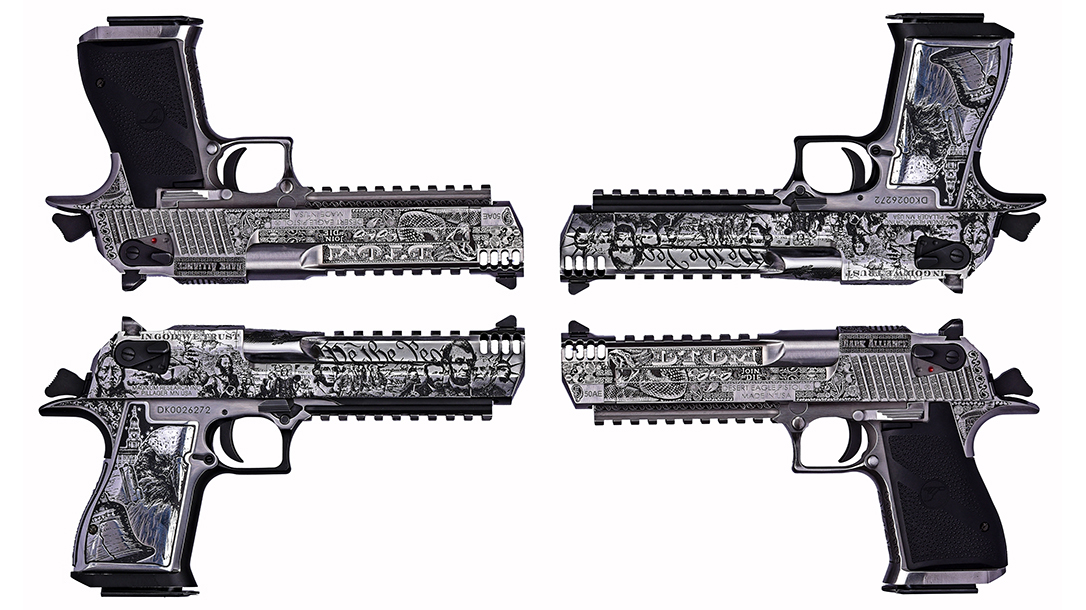 Magnum Research Desert Eagle 50 Cal Pistols, custom challenge, inverted