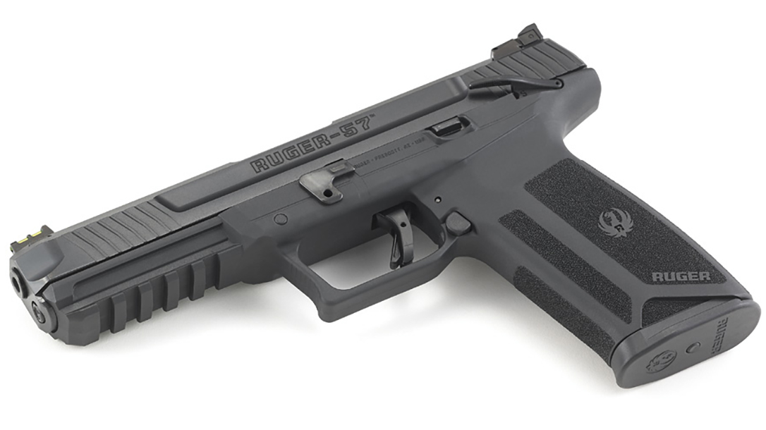 The new pistol chambers the 5.7x28mm cartridge.