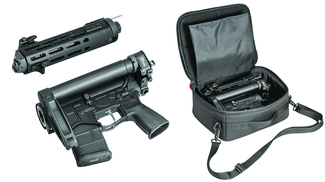 With a folding stock and a ratcheting barrel, the Edge Evac is unqiue.