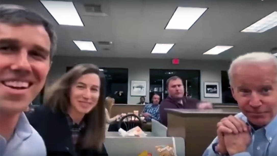 Joe Biden & Beto O'Rourke laugh over pushing gun control on America.