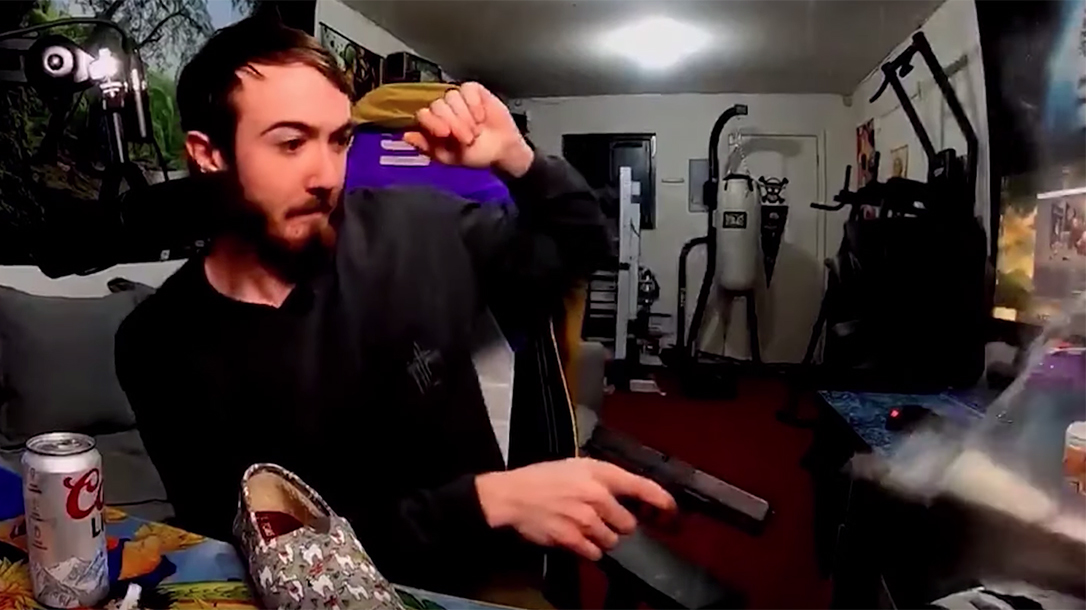 Drunk Video Gamer Negligent Discharge, SOAR Carl negligent discharge, Drunk Video Gamer gun, twitch gun