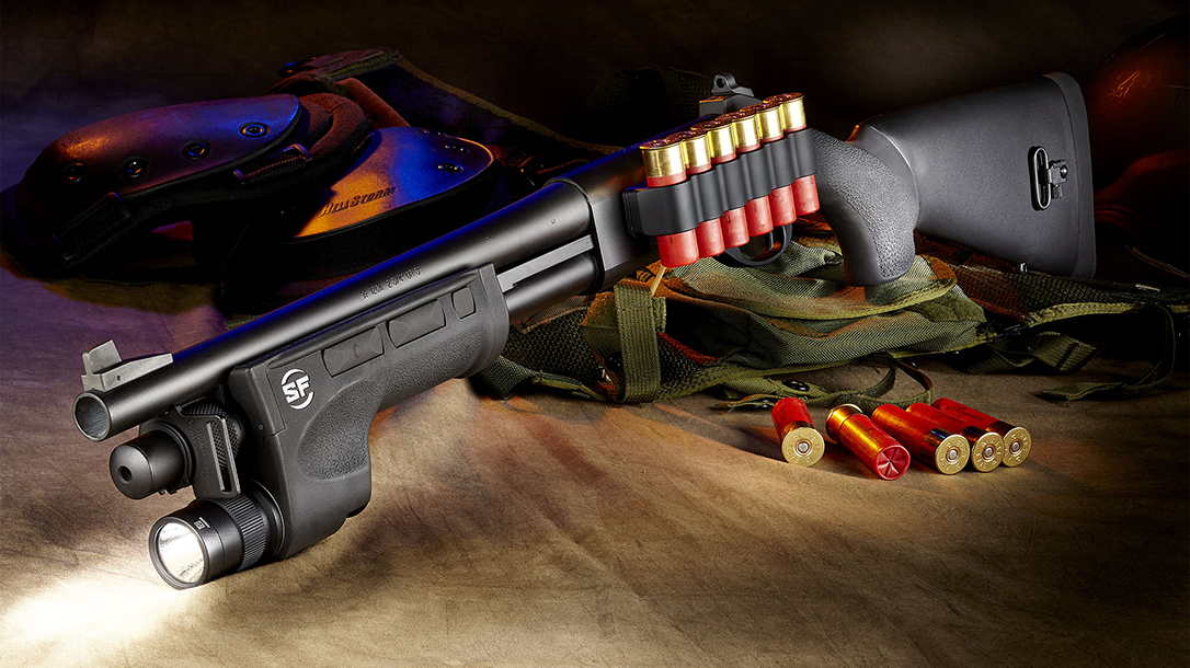 Wilson Combat Professional Shotgun, Short Barrel Shotgun, light fore-end, lead