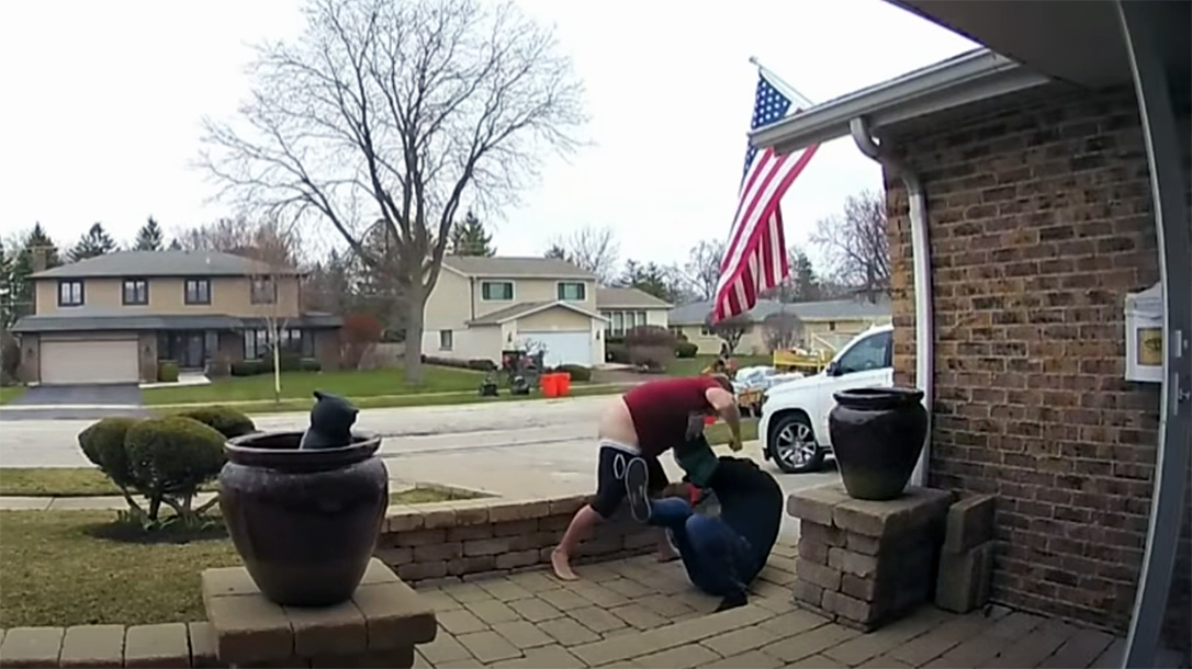 A Chicago homeowner fought back against two armed intruders, killing one.