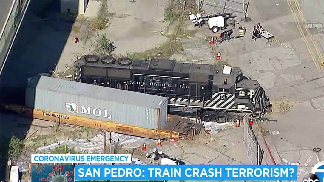 Eduardo Moreno attempted to ram a train into the USNS Mercy in Los Angeles.