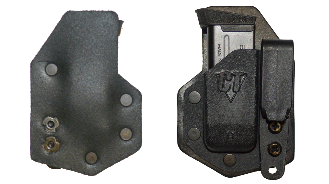 The CompTac eV2 Magazine Pouch provides deep concealment for appendix carry.