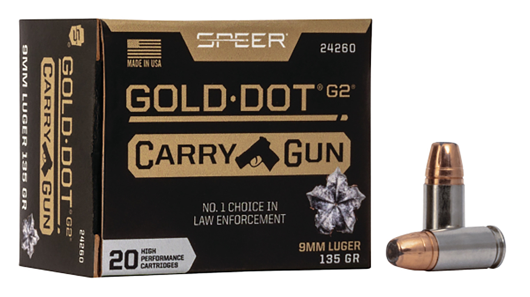 Speer Gold Dot Carry Gun is designed to perform from short barrels..