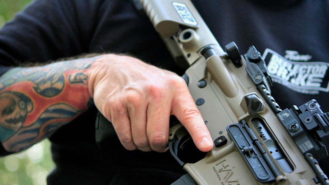 The Havoc Deflector Brake sends spent brass ahead of the firing line.