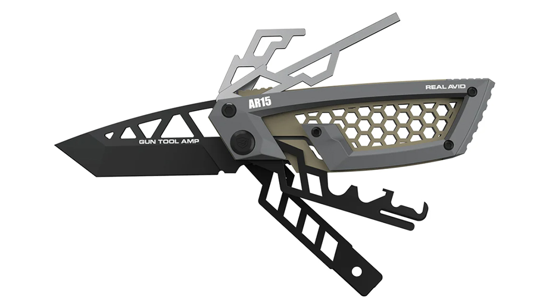 The Real Avid Gun Tool AMP fits AR-15, pistol and 1911.
