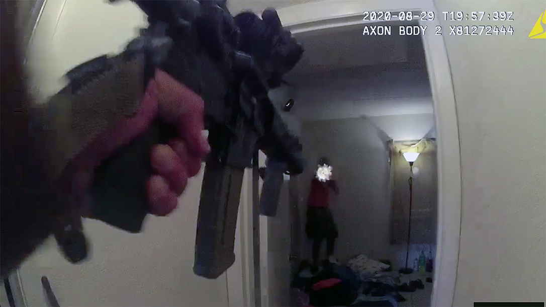 Nearly 50 shots were fired in a wild gun battle between an attempted murder suspect and Daytona Beach officers.