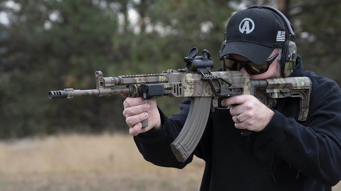 Saiga 7.62x39, Definitive Arms build proved highly capable on the range.