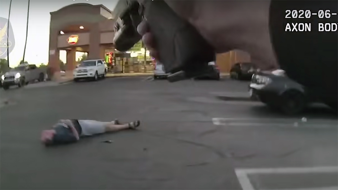 A Phoenix police officer issued multiple commands before shooting a suspect who charged with a knife.