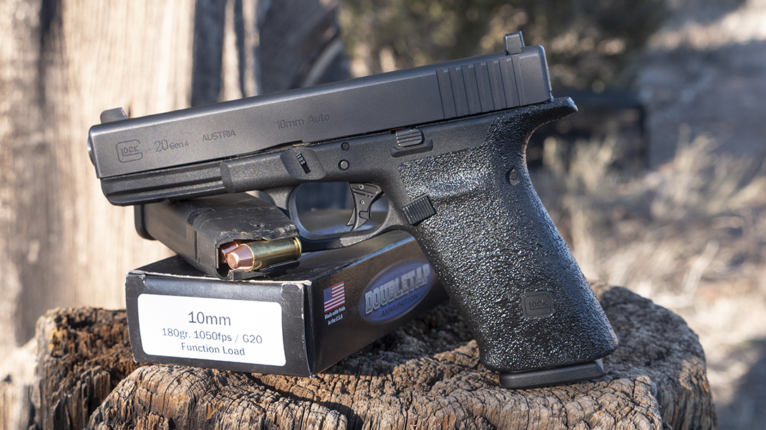 Glock 20 Gen 4 10mm Pistol review, G20, left