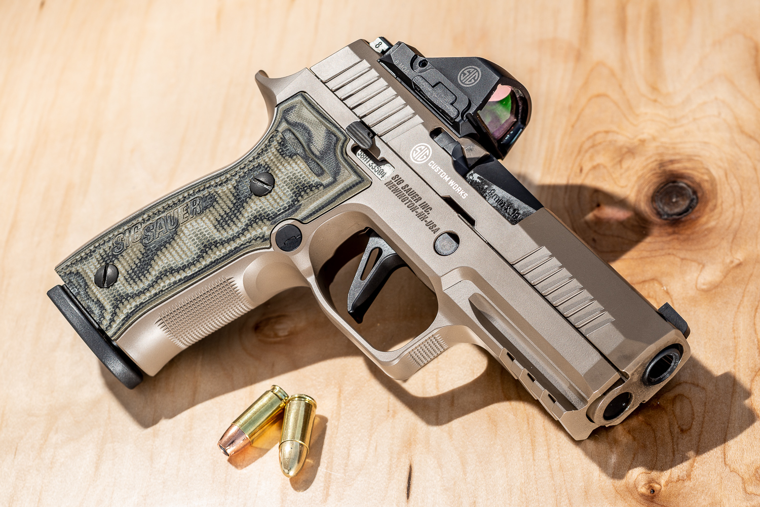 SIG Sauer P320 AXG Scorpion, The upgraded grips and Cerakote finish combined to deliver a striking upgrade for the P320.