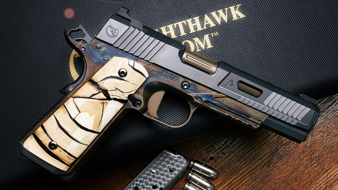 The Nighthawk VIP Agent 2 comes with incredible mammoth ivory grips.