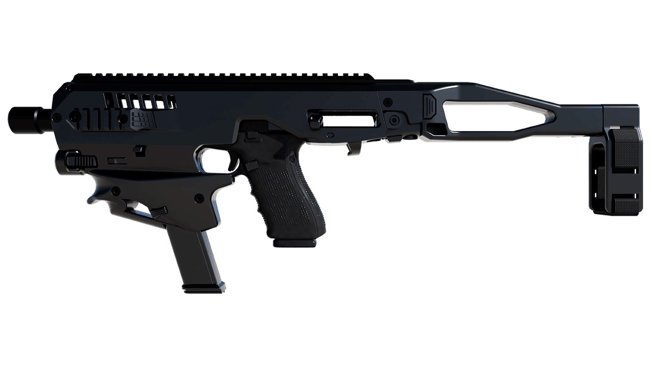 The CAA MCK Glock 34/35/41 delivers SBR-type features to pistols.