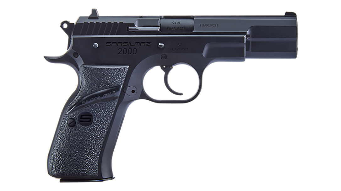 The steel-framed 9mm SAR 2000 comes rugged and ready to serve.