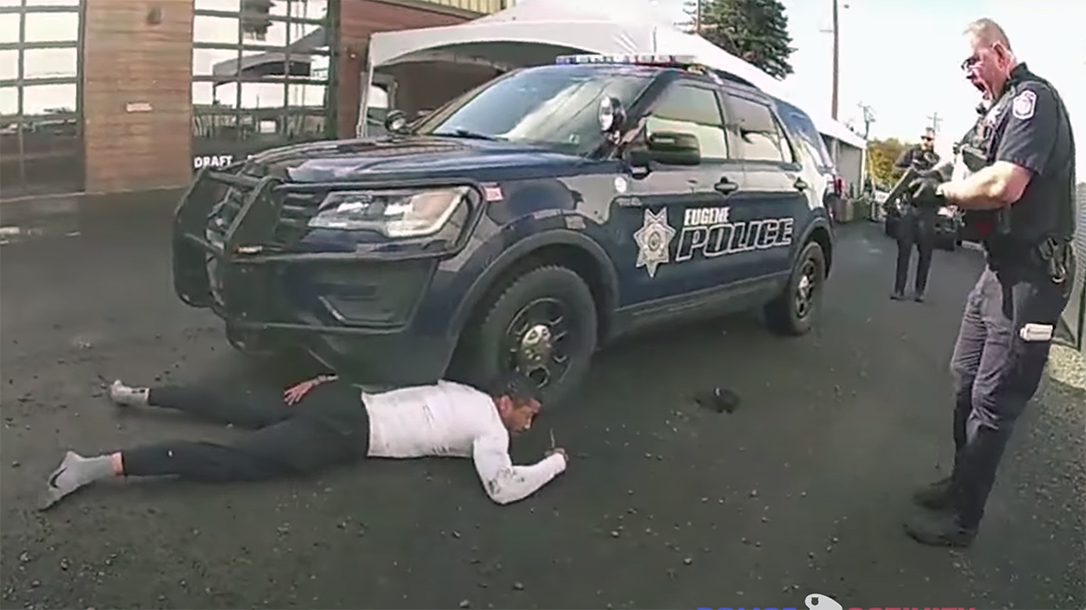 Eugene Police shot Muhsin Sharif, who charged officers with a knife.