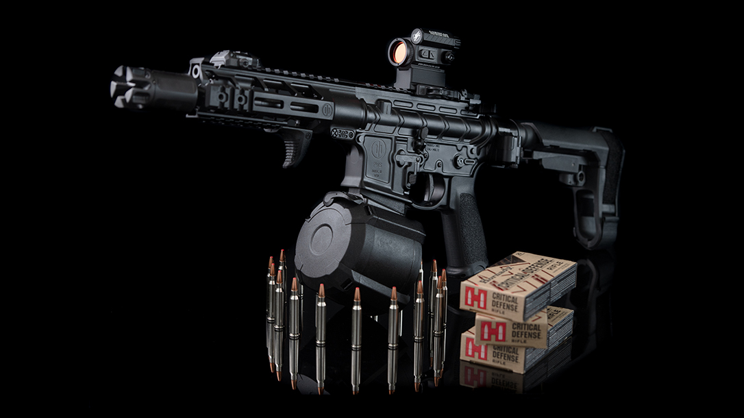 PWS MK107 Diablo ar pistol, drum magazine