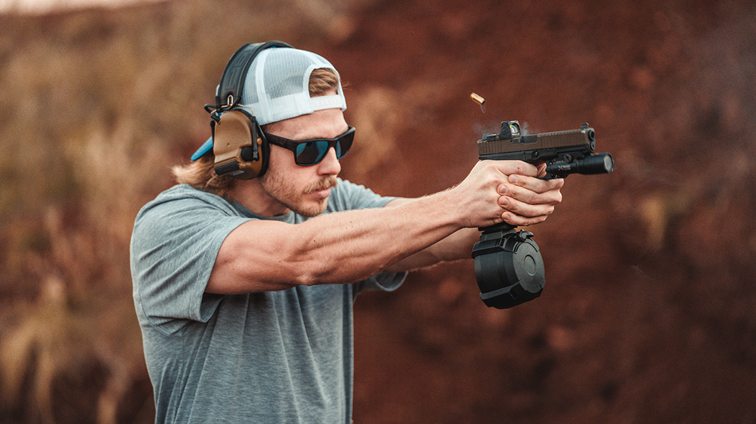 The Magpul PMAG D-50 now fits Glock handguns.