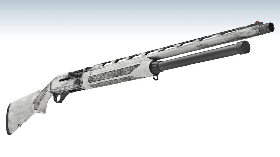 The Stoeger M3500 Snow Goose features a white Cerakote finish and the Inertia-Driven operating system.