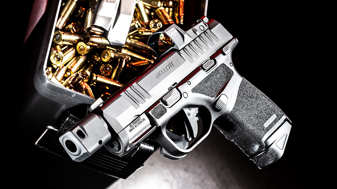 The new Hellcat RDP features a HEX Wasp sight and compensator.