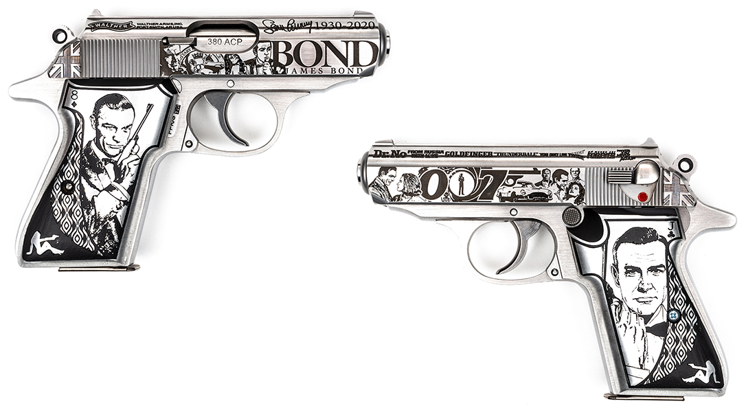 Walther PPK James Bond custom pistol, engraved