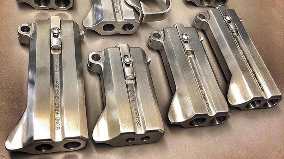 Bond Arms interchangeable barrels give carry options.