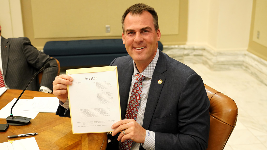 Oklahoma Gov. Kevin Stitt signed 2nd Amendment Sanctuary Bill into law.