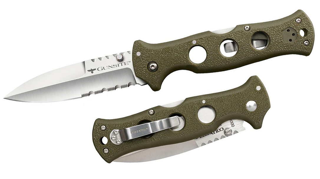 The Cold Steel Counter Point 1 now comes with the Gunsite Raven logo.