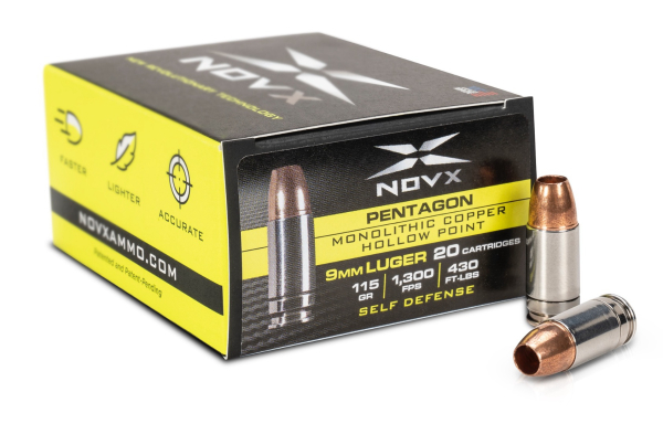 NovX Pentagon self-defense ammo brings terminal performance in an EDC load.