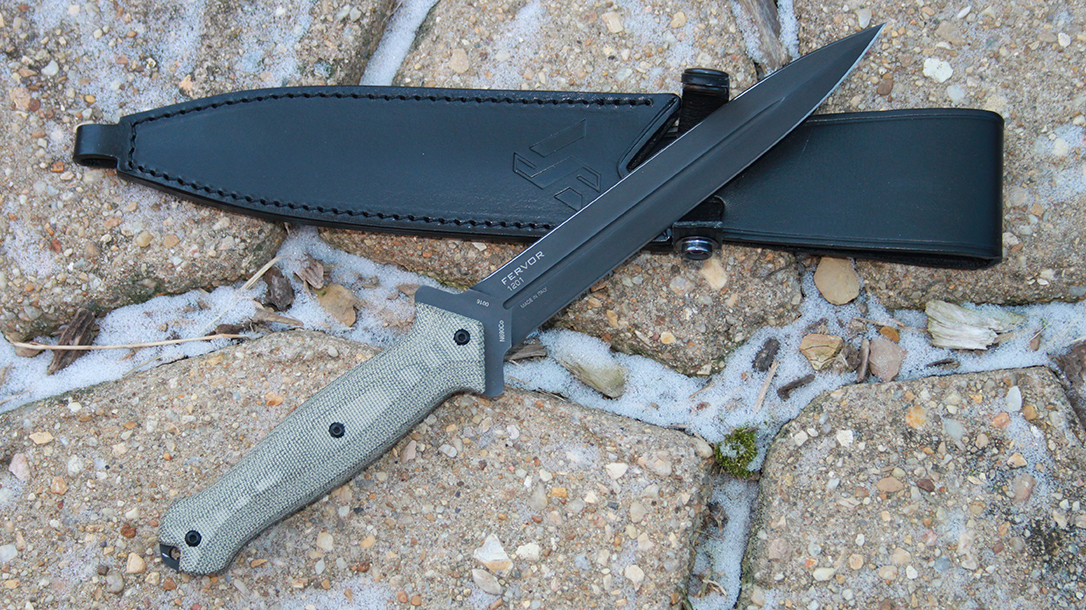 Stiletto Knife, Stilleto Dagger, Steel Will Fervor 1201, sheath